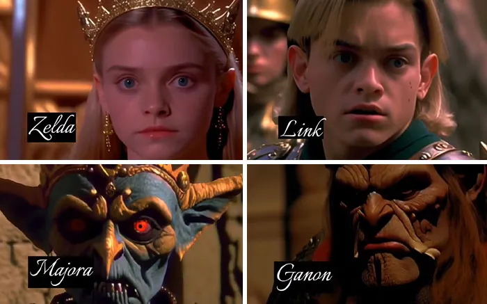 Asking AI To Show "Legend Of Zelda" Characters In A 80's Dark Fantasy Movie