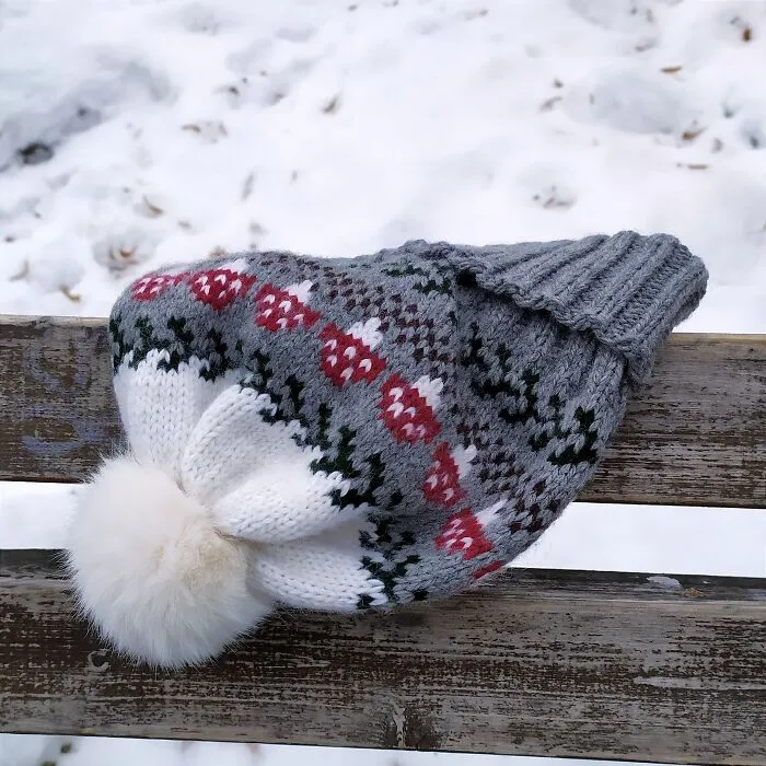 Jacquard Warm Knitted Handmade Hats (15 Pics)