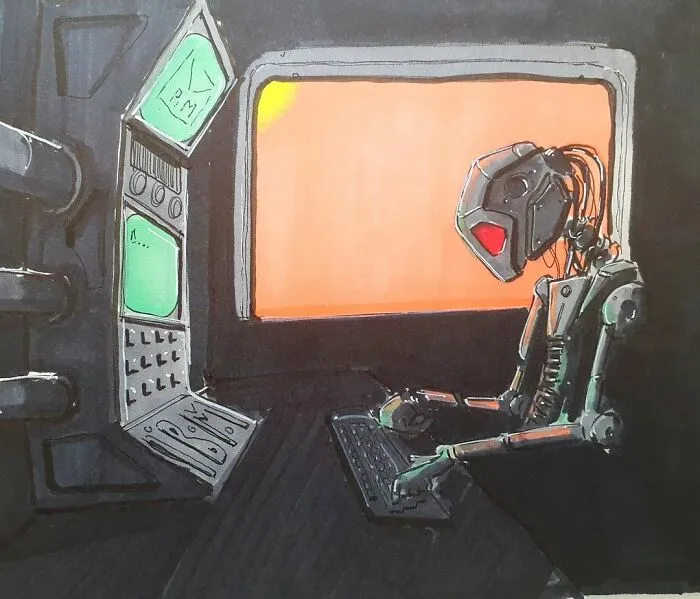 I Am Passionate About Retro-Futurism, Here Are My 30 Sketches Of The Nostalgic Future