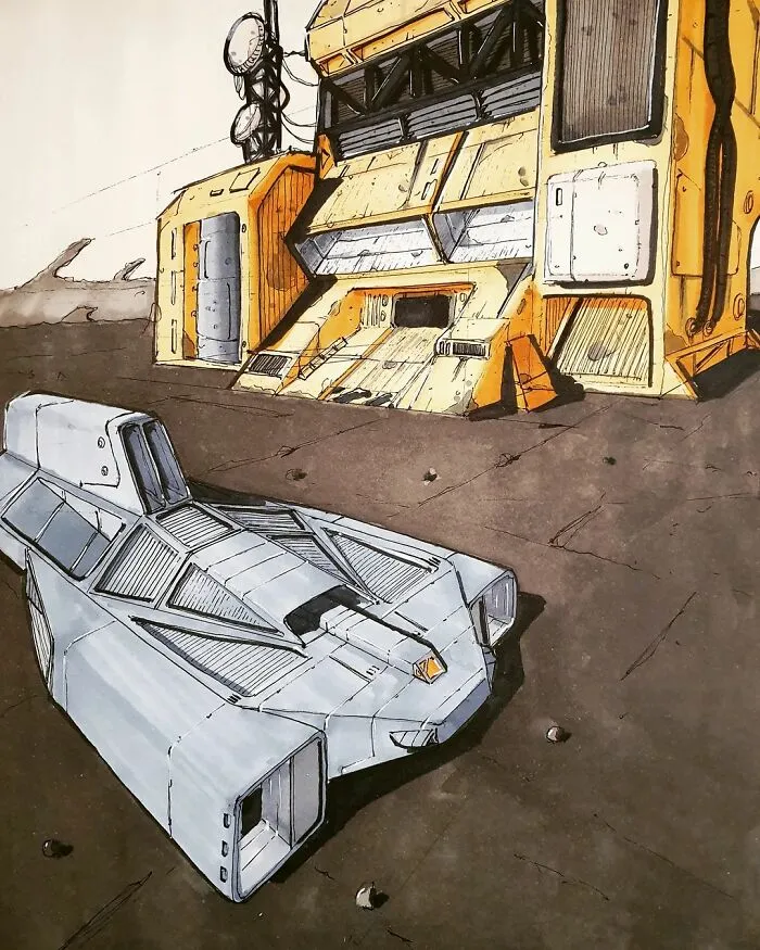 I Am Passionate About Retro-Futurism, Here Are My 30 Sketches Of The Nostalgic Future