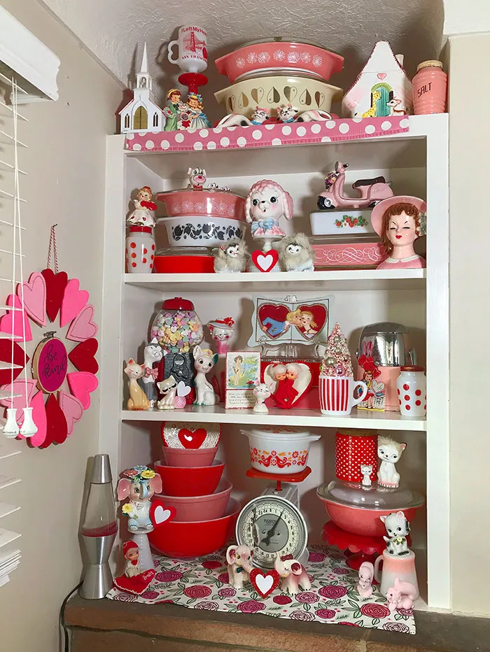 My Pyrex And Kitsch Collection, Which Also Are My Valentine's Day Decorations