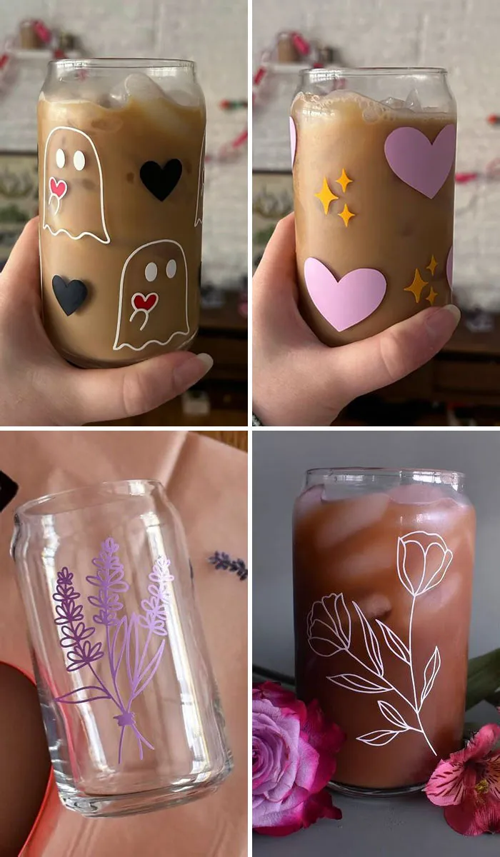 I Couldn't Help But Make A Spooky Valentine's Design. I Also Added Yellow Sparkles To The Heart Cups