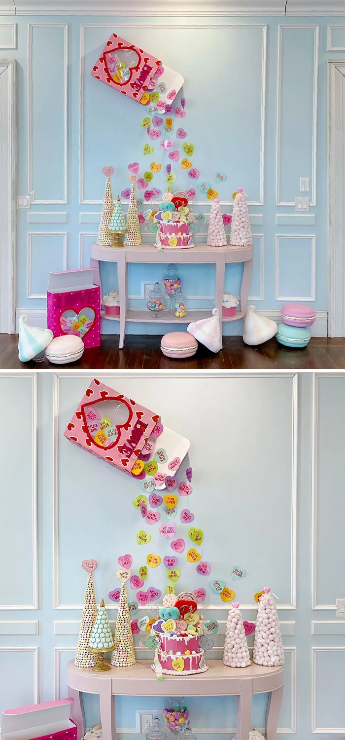 I'm So Obsessed With The Way This Valentine's Candy Display Turned Out