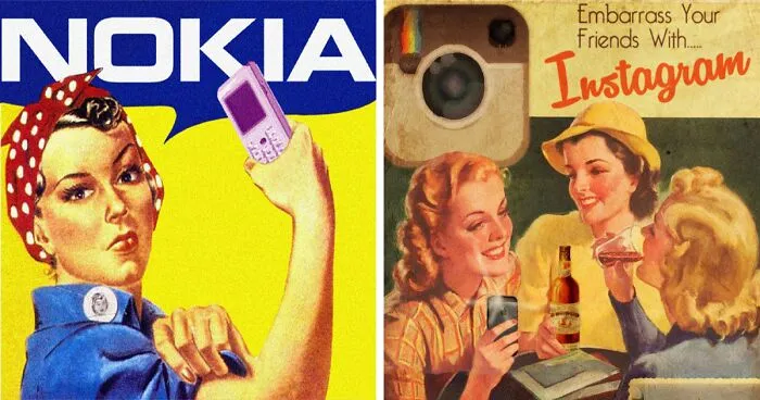Here Are The Best Of User-Submitted Vintage Ads Of Modern-Day Products, As Shared In 'Design Crowd' Contests (30 Pics)