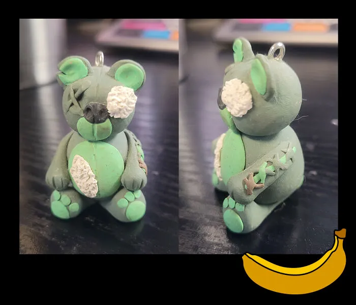 Zombear | Polymer Clay, Banana For (Super Authentic Definitely Real) Scale