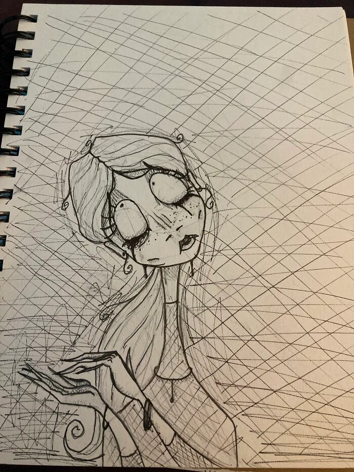 This Tim Burton Inspired Character Named Monica. I’m So Proud Of The Hands Lol