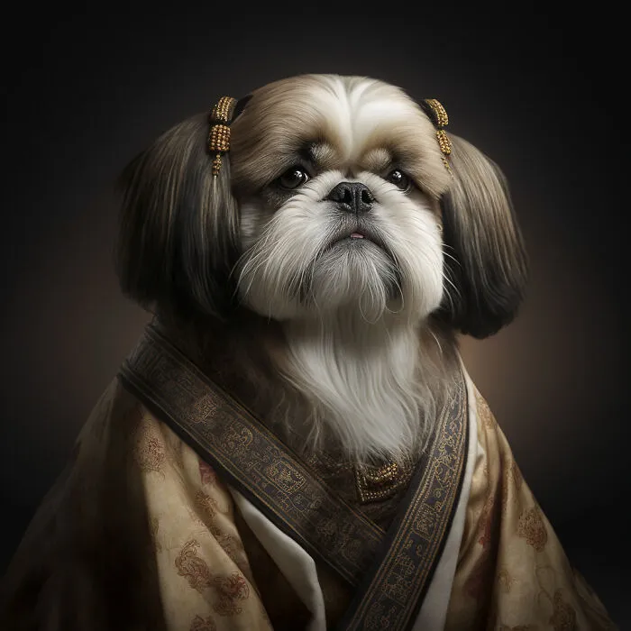 I Used Ai To Create The Historical Portraits Of The Shih Tzu Dynasty From Ancient China (14 Pics)