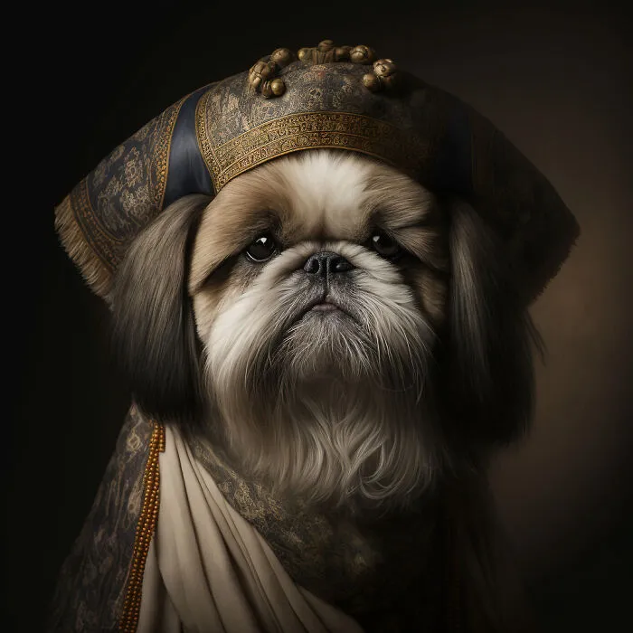I Used Ai To Create The Historical Portraits Of The Shih Tzu Dynasty From Ancient China (14 Pics)