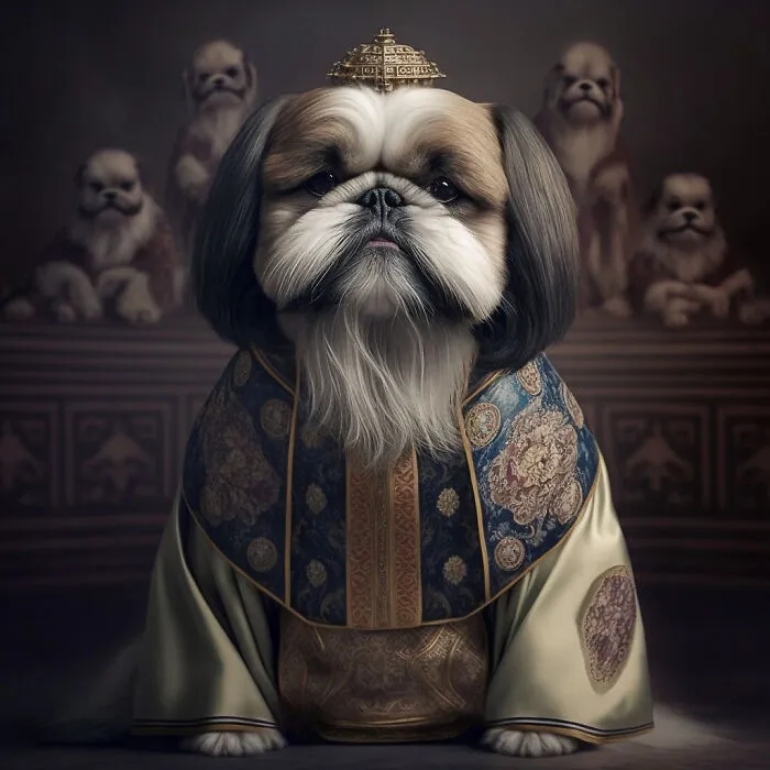 I Used Ai To Create The Historical Portraits Of The Shih Tzu Dynasty From Ancient China (14 Pics)