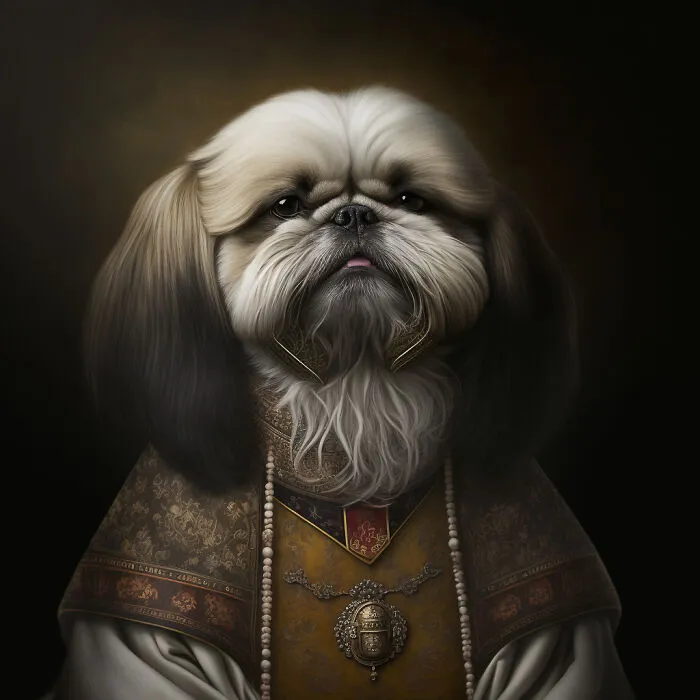I Used Ai To Create The Historical Portraits Of The Shih Tzu Dynasty From Ancient China (14 Pics)