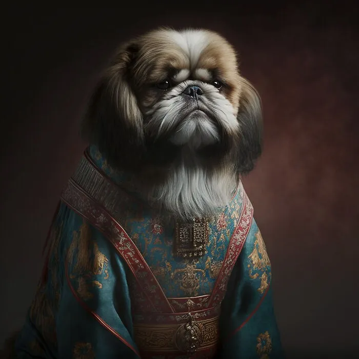 I Used Ai To Create The Historical Portraits Of The Shih Tzu Dynasty From Ancient China (14 Pics)