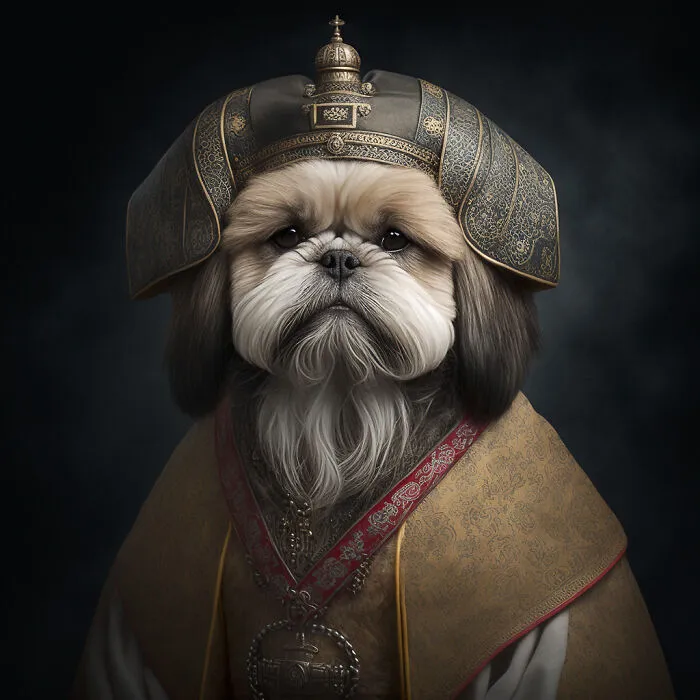 I Used Ai To Create The Historical Portraits Of The Shih Tzu Dynasty From Ancient China (14 Pics)