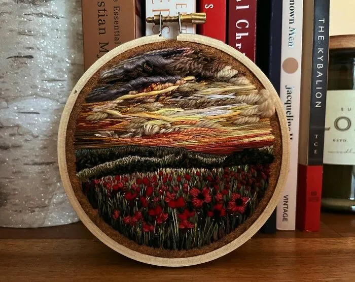 I Am A Textile Artist And I Create Tonal Impressionism Embroideries (14 Pics)