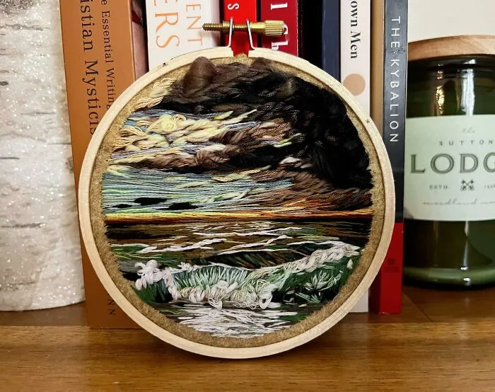 I Am A Textile Artist And I Create Tonal Impressionism Embroideries (14 Pics)