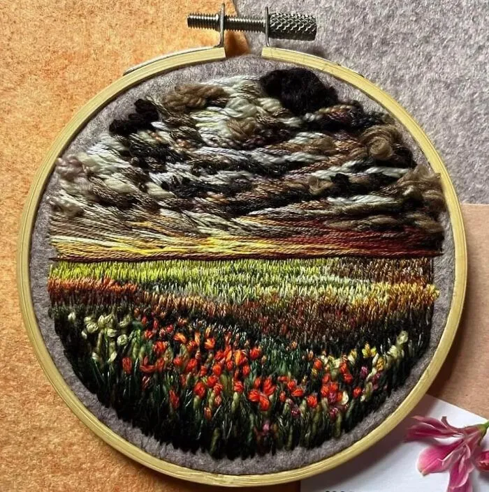 I Am A Textile Artist And I Create Tonal Impressionism Embroideries (14 Pics)