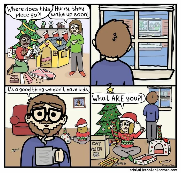 50 Funny And Cute Comics Inspired By The Artist's Life With Her Boyfriend And 3 Cats
