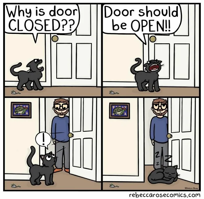 50 Funny And Cute Comics Inspired By The Artist's Life With Her Boyfriend And 3 Cats