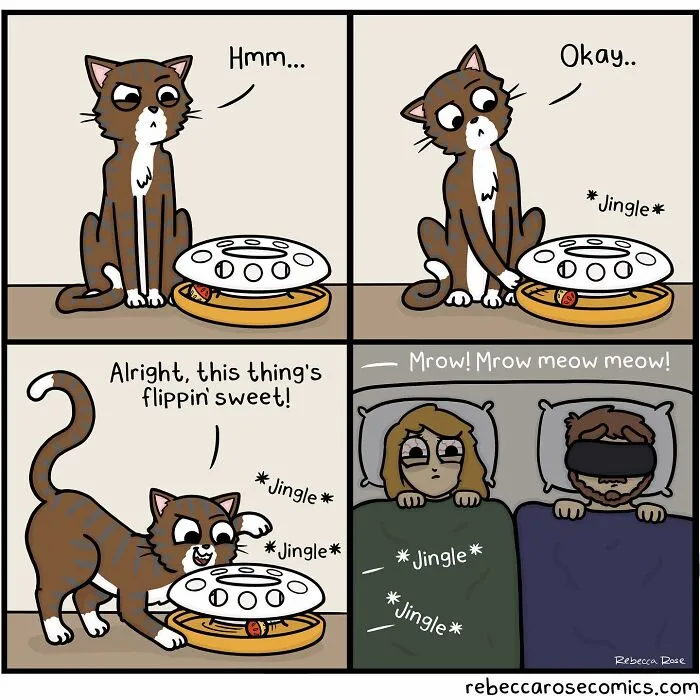 50 Funny And Cute Comics Inspired By The Artist's Life With Her Boyfriend And 3 Cats