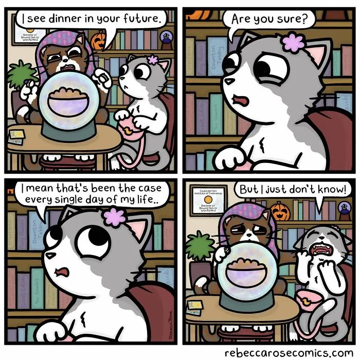 50 Funny And Cute Comics Inspired By The Artist's Life With Her Boyfriend And 3 Cats