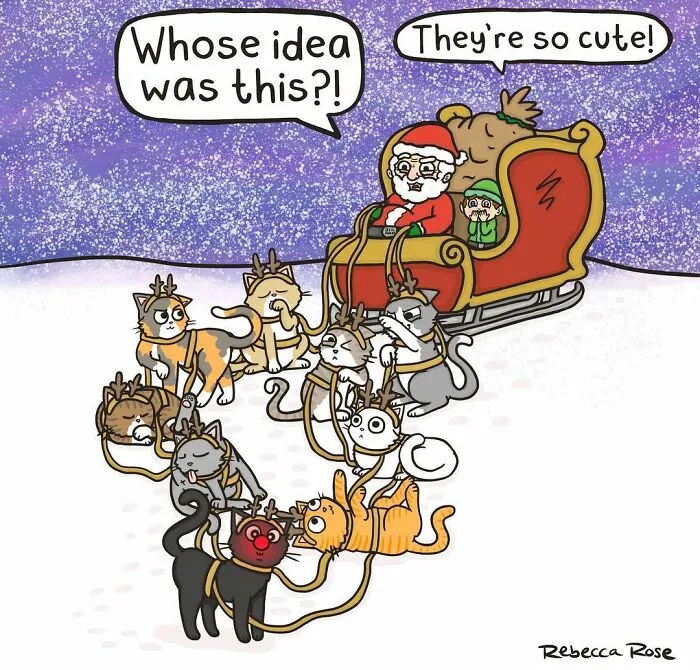 50 Funny And Cute Comics Inspired By The Artist's Life With Her Boyfriend And 3 Cats