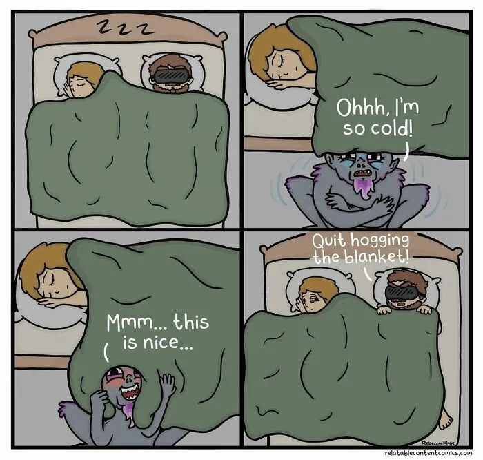 50 Funny And Cute Comics Inspired By The Artist's Life With Her Boyfriend And 3 Cats
