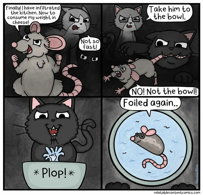 50 Funny And Cute Comics Inspired By The Artist's Life With Her Boyfriend And 3 Cats