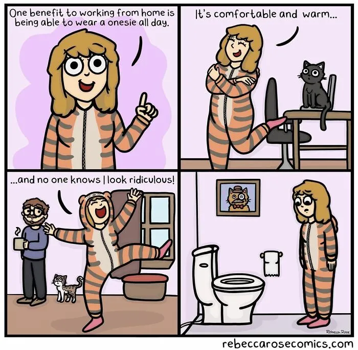 50 Funny And Cute Comics Inspired By The Artist's Life With Her Boyfriend And 3 Cats