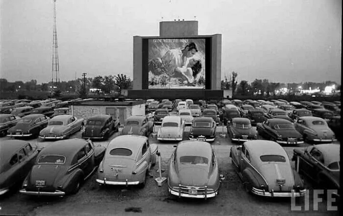 Drive-In Theatre. Chicago 1951
