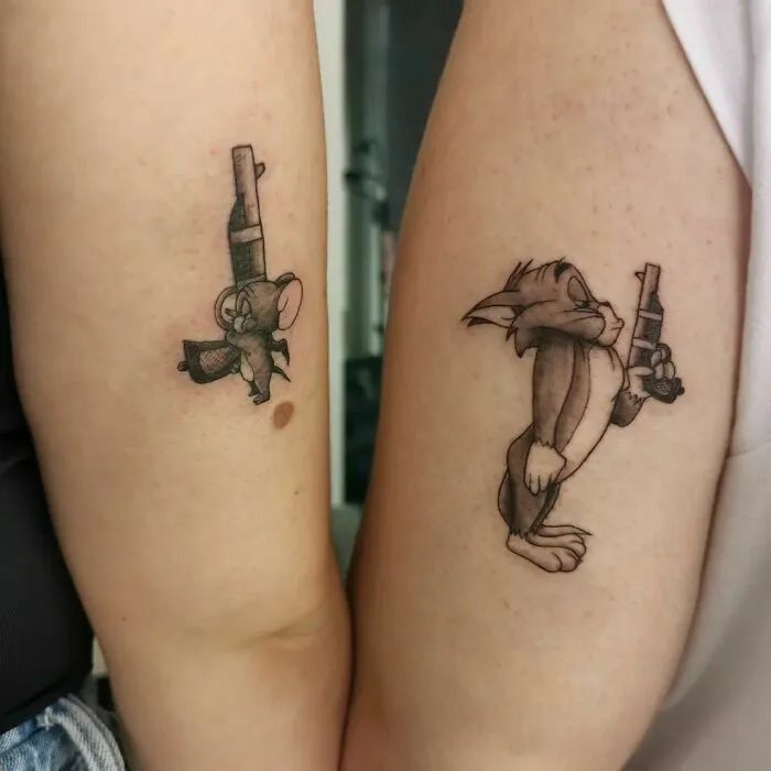 Tom And Jerry Sisters Tattoo