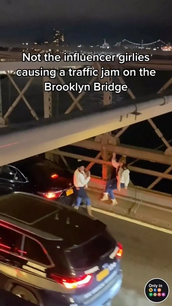 How Inconsiderate Do You Have To Be To Pull Over On The Brooklyn Bridge And Take A Picture, Causing A Traffic Jam?