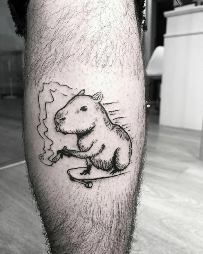 Skating Capybara Smoking