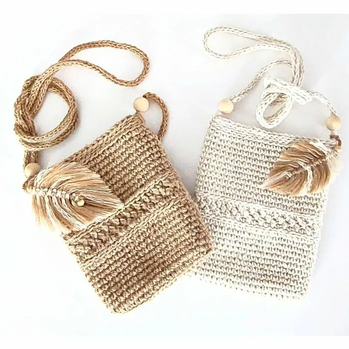 Small Shoulder Bag Eco-Friendly Jute Rope Purses