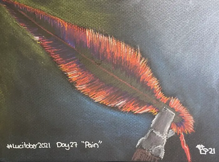 Lucitober* Challenge Sketch In Pastels. (*lucitober = Inktober For Fans Of The Lucifer TV Show)