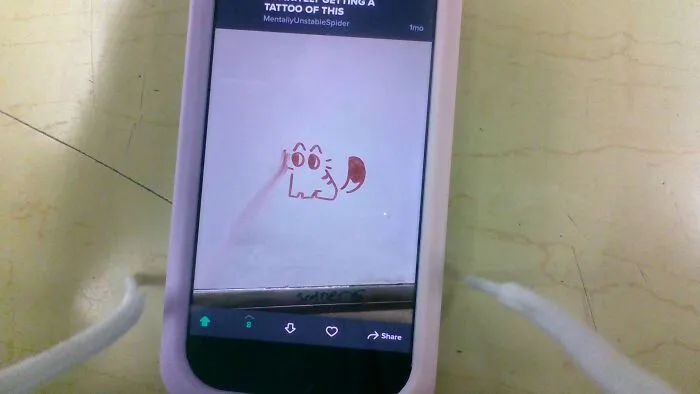 I'm Using My Computer For This Bcz I Dont Have Bp On My Phone And I Dont Have The Pic Saved On My Computer Either , But When I'm Old Enough I'm Going To Get Bob Tattooed On My Ankle :]
