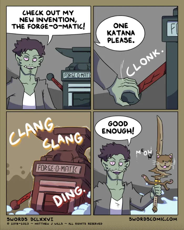 In My Series Of Comics, I Combine Fantasy With Humor To Create A World That Revolves Around Swords (30 New Pics)