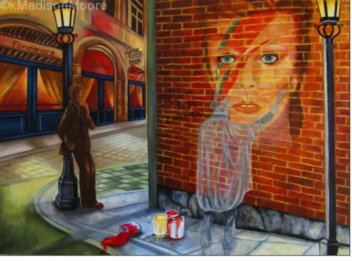 Banksy Painting Bowie