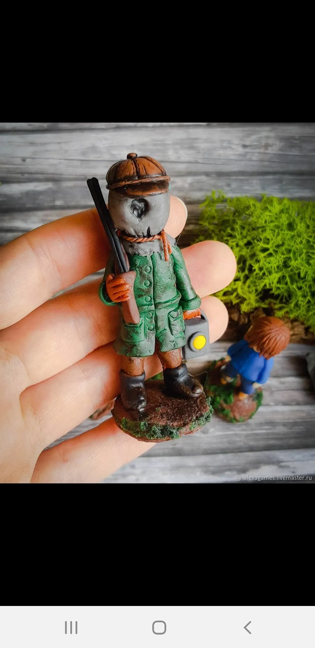Figure Hunter Little Nightmares Computer  Game. Made Of Polymer Clay