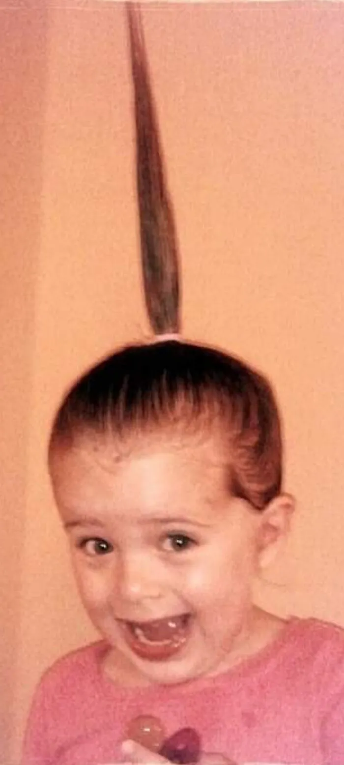 My Mom Wet And Hairsprayed My Hair For A Silly Picture But I Thought My Hair Was Going To Be Like That Forever And Started Crying