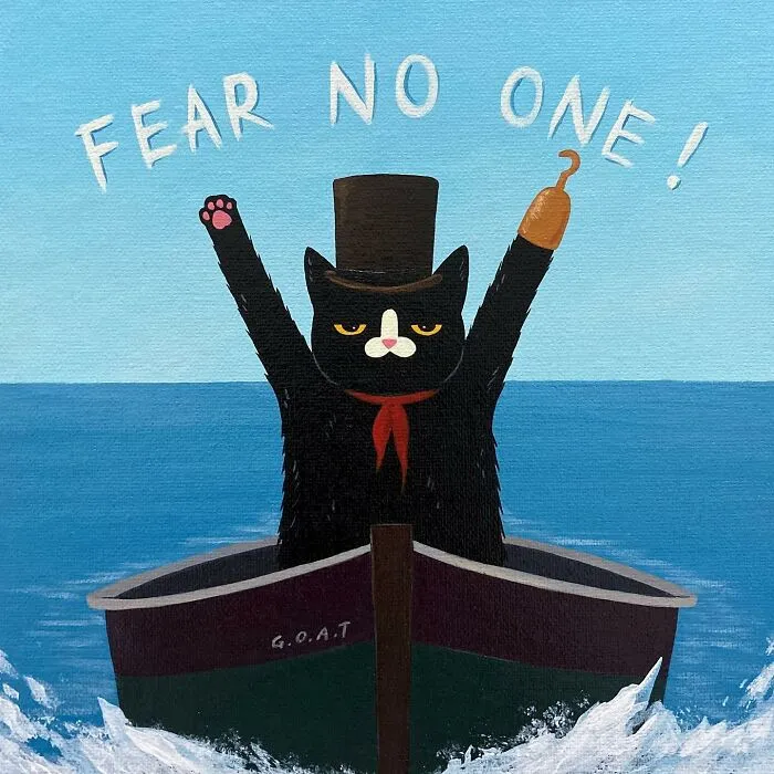 This Artist Blends Their Sarcastic Nature With His Adopted Cat’s Attitude In His 35 Humorous Illustrations