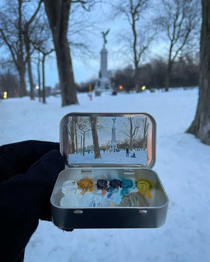 30 Altoids Tins Revived With Tiny Paintings Of Landscapes And Cityscapes By An Ohio-Based Artist (New Pics)