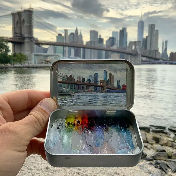 30 Altoids Tins Revived With Tiny Paintings Of Landscapes And Cityscapes By An Ohio-Based Artist (New Pics)
