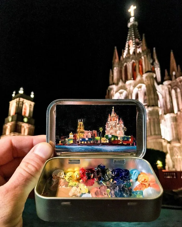 30 Altoids Tins Revived With Tiny Paintings Of Landscapes And Cityscapes By An Ohio-Based Artist (New Pics)
