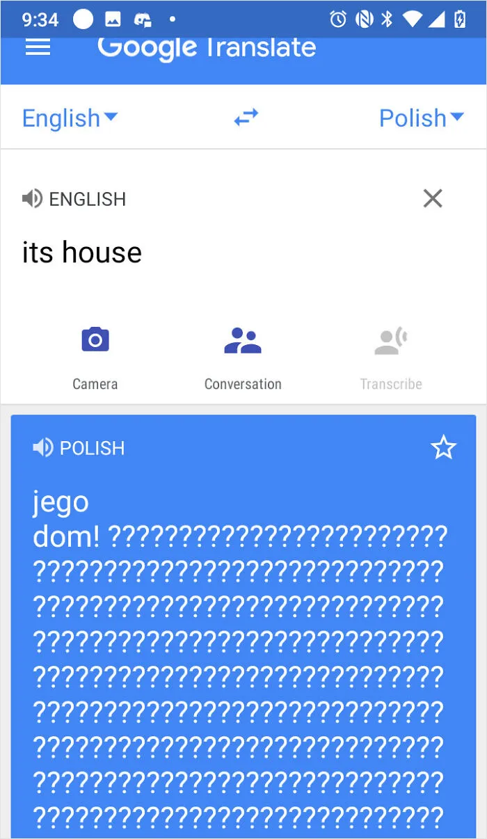 Unnecessary Punctuation In Google Translate