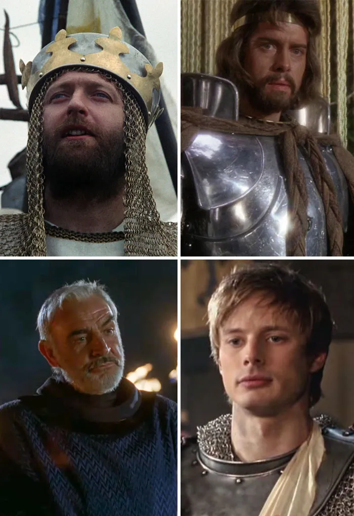 Graham Chapman, Nigel Terry, Sean Connery, Bradley James —  King Arthur