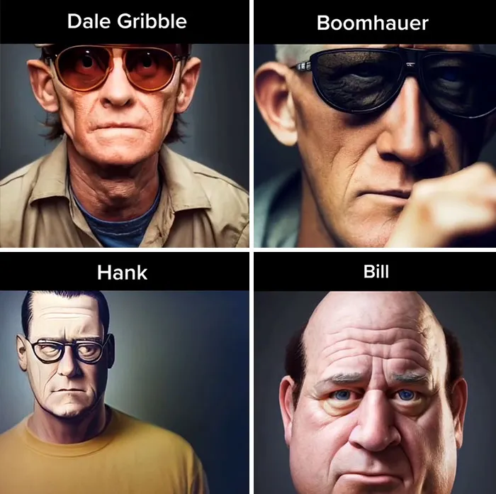 Asking AI To Show "King Of The Hill" As Real People
