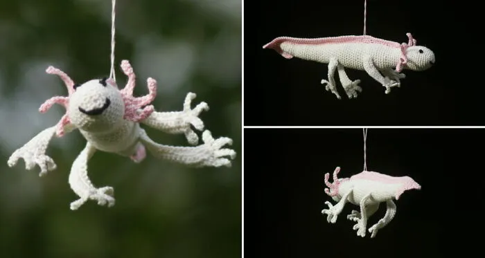 I Made An Axolotl For A Friend. (I Didn't Use A Pattern, So It Looks Rather Weird.)