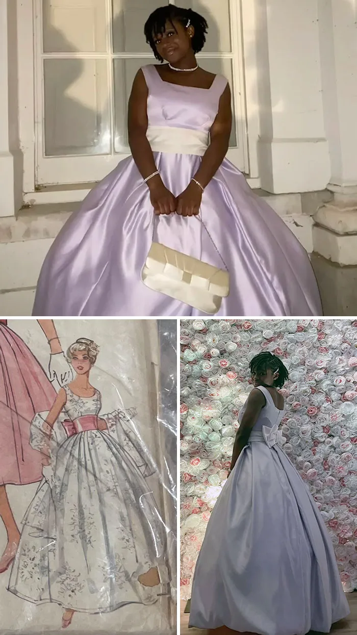 Hice mi vestido de graduación usando un patrón vintage de la década de 1960