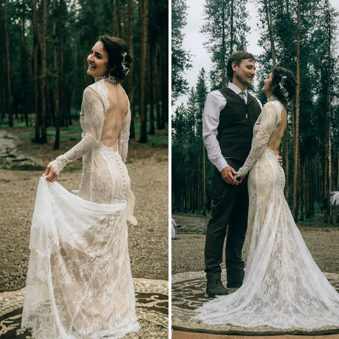 Hice el vestido de novia de mi amiga y por fin obtuvimos las fotos