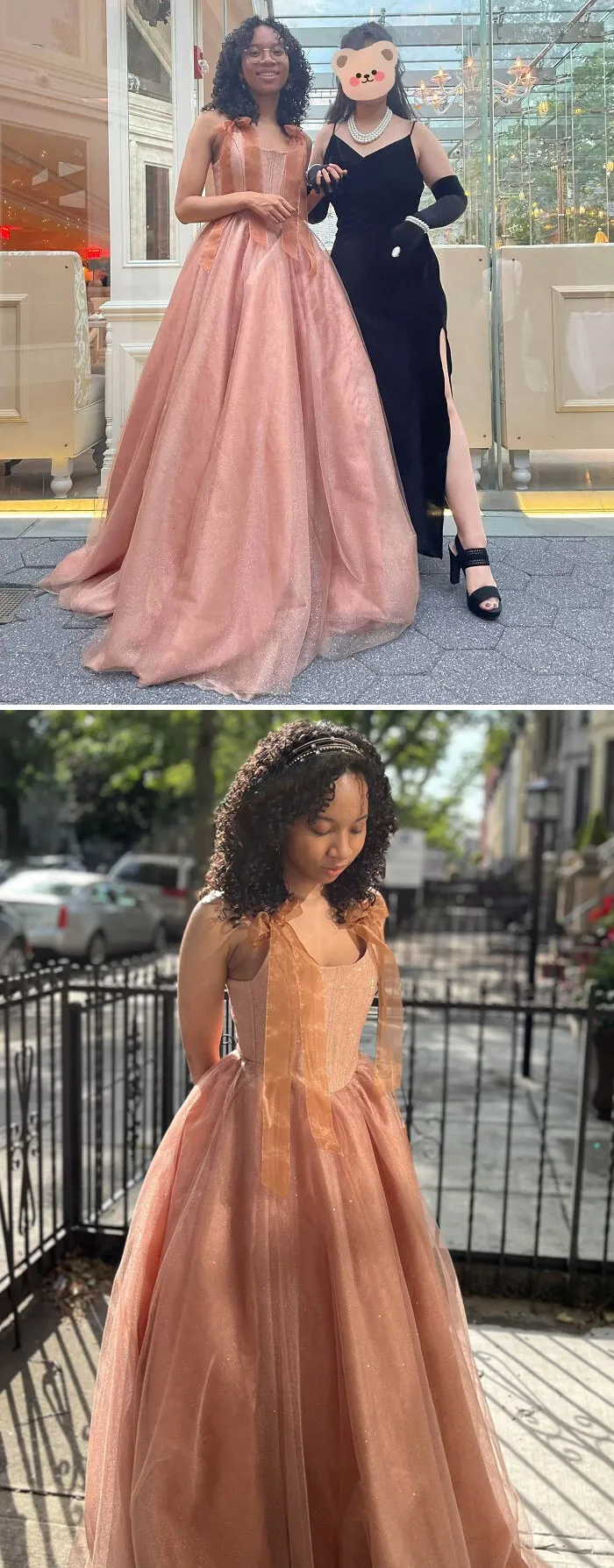 Hice vestidos de graduación para mí y para mi amiga