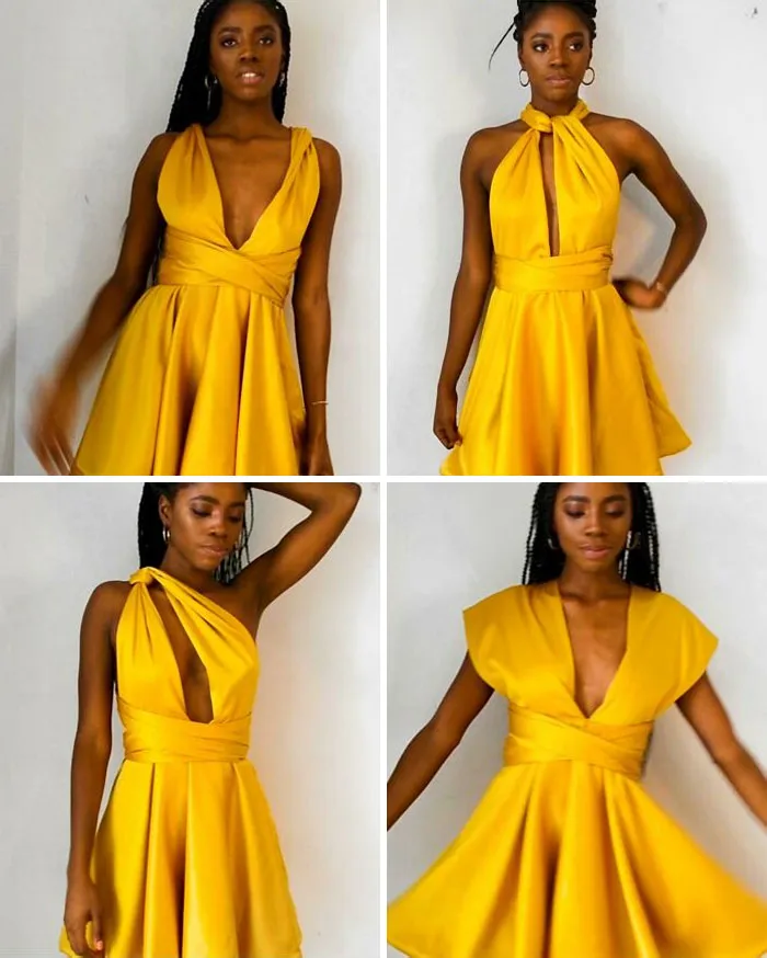 Made An Infinity Dress With The Leftover Satin I Had At Home, Self-Drafted Pattern. Had Fun Playing With This